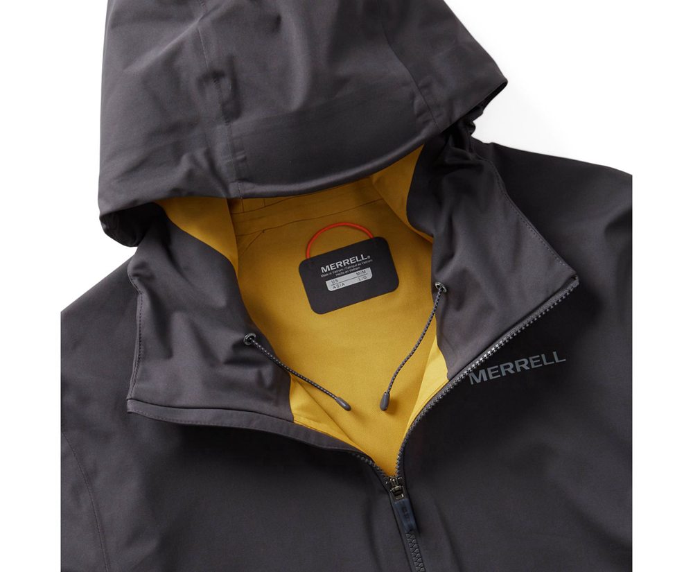 Merrell Jackets Black - Whisper Rain - Mens 49GUAFHQJ